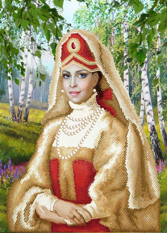 БСА2-047 Алмазная мозаика Наследие "Русская краса"