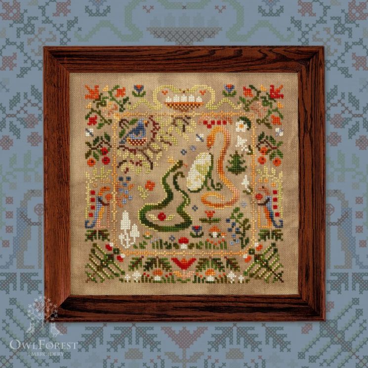 Схема для вышивания Owlforest «Маленький лесной народец. Змейки» 0177-МЛНЗ-С 