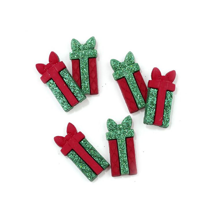 Набор декоративных пуговиц Jesse James "Рождественские подарки"