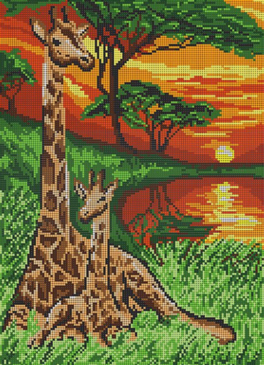 КБ-235 Схема для вышивания бисером ТМ Наследие "Африканский закат"