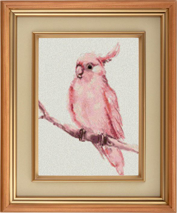 Набор для вышивания крестом PSP "Розовый какаду" 0134