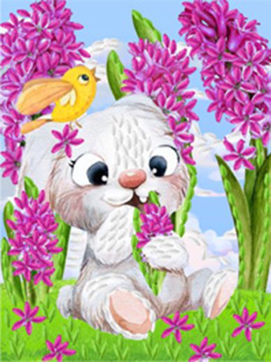 НЛ5-020 Набор для вышивания лентами ТМ Наследие "Нежный зайка"