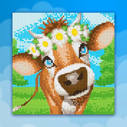 БСА25-075 Алмазная вышивка ТМ Наследие "Теленок в венке"
