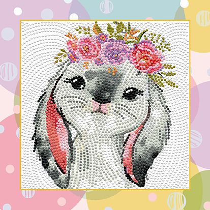 БСА25-080 Алмазная вышивка ТМ Наследие "Зайка в венке"