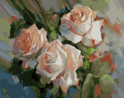 GX21014 Картина по номерам Paintboy "Три чайные розы"