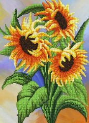 КБ-253 Схема для вышивания бисером ТМ Наследие "Подсолнухи"