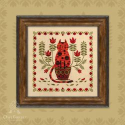 0189-КИЦ-С Схема для вышивания «Кот и цветоводство»