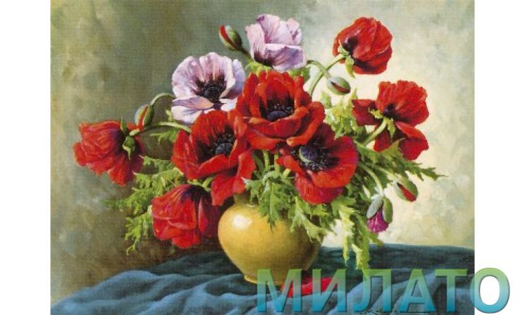 Алмазная мозаика Милато "Натюрморт. Маки" Z-307