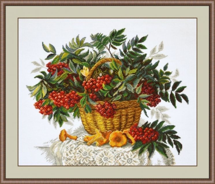 Набор для вышивания крестом ОВЕН "Ах, эта красная рябина" 864