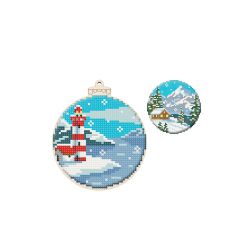 Набор для вышивания WoodStitch "Новогодний шар. Маяк", 10*10, BK-007