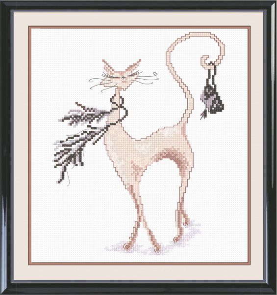 Набор для вышивания крестом ОВЕН "Кошка с шарфиком" 390