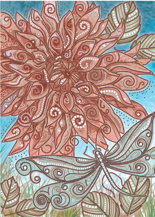 КБ-377 Схема для вышивания бисером ТМ Наследие "Георгин"