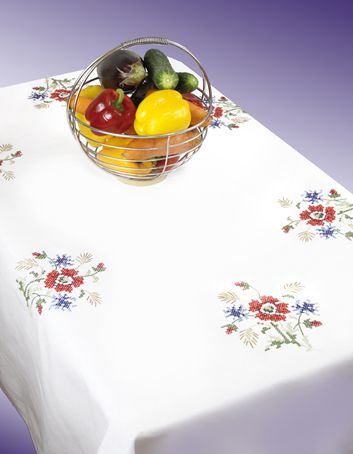 Набор для вышивания крестом Марья Искусница скатерть "Полевой букет" 20.002.01