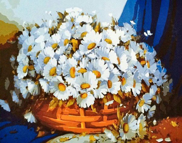 Картина по номерам Paintboy "Корзинка ромашек" GX8678