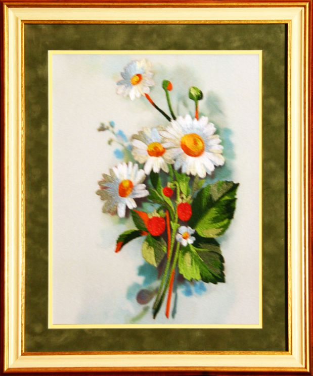 Набор для вышивания гладью РИСУЕМ ИГЛОЙ "Ромашковое лето" L-0003