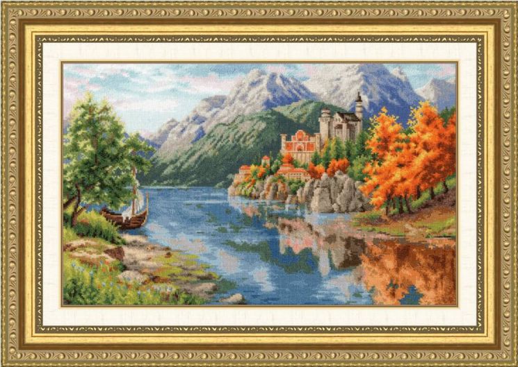 ЛП-061 Набор для вышивания Золотое Руно "Замок у реки"