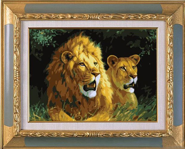 Алмазная мозаика Color Kit "Львиная семья" CKC005