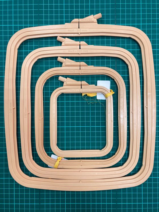 КП-1 Комплект из 4-х пялец Nurge, пластиковые прямоугольные (№1 + №2 + №3 + №4)