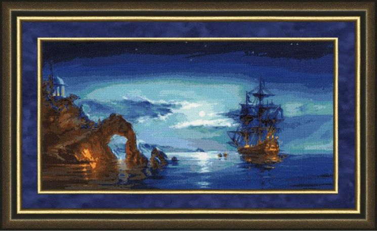 ММ-024 Набор для вышивания Золотое Руно "В свете луны (по мотивам картины Р. Романова)"