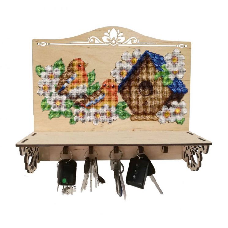 Набор для вышивания WoodStitch Ключница "Милый дом", 28*24*6, KL-004