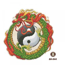 Набор для вышивания бисером WoodStitch "Дракон", 27х26, SH-044