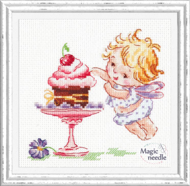 35-22 Набор для вышивания Чудесная игла "ЛЮБЛЮ СЛАДЕНЬКОЕ!"