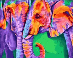 GX28230 Картина по номерам Paintboy "Любящие слоны"