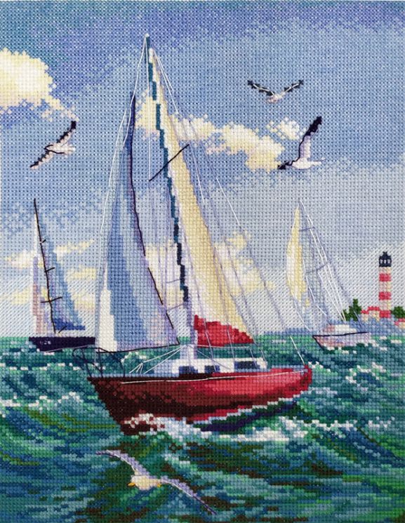 02.012.06 Набор для вышивания Марья Искусница "Яхты"