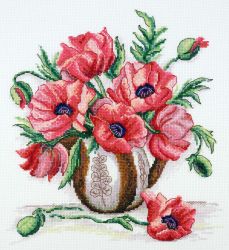 04.005.30 Набор для вышивания Марья Искусница "Букет с маками"