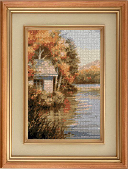 Набор для вышивания крестом PSP "Осенний пейзаж" 0043
